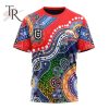 NRL Dolphins Custom Name Number Indigenous T-Shirt