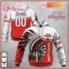 NRL Dolphins Custom Name Number Native Skull Pullover Hoodie