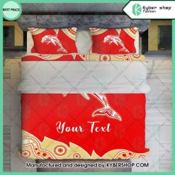 Alternative view of NRL Dolphins Custom Text Indigenous Doona Cover