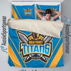 Alternative view of NRL Gold Coast Titans Blue Gold Doona Cover V2