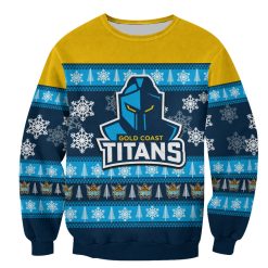 NRL Gold Coast Titans Christmas Kids Sweatshirt