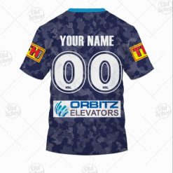 Alternative view of NRL Gold Coast Titans Custom Name Number 2020 ANZAC Day Jersey T-Shirt
