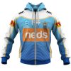 NRL Gold Coast Titans Custom Name Number 2020 Heritage Jersey Zip Up Hoodie