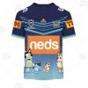 NRL Gold Coast Titans Custom Name Number 2020 x Bluey Jersey T-Shirt