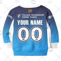NRL Gold Coast Titans Custom Name Number 2021 Home Jersey Kids Sweatshirt - Image 2