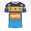 NRL Gold Coast Titans Custom Name Number 2021 Home Jersey T-Shirt