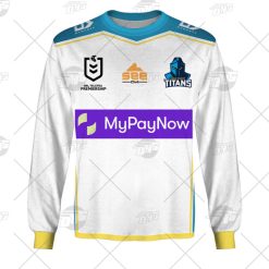 NRL Gold Coast Titans Custom Name Number 2022 Away Jersey Sweatshirt