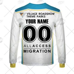 Alternative view of NRL Gold Coast Titans Custom Name Number 2022 Away Jersey Sweatshirt