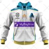 NRL Gold Coast Titans Custom Name Number 2022 Away Jersey Zip Up Hoodie