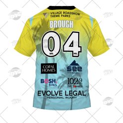 Alternative view of NRL Gold Coast Titans Custom Name Number 2022 Captains Run Tee Jersey T-Shirt