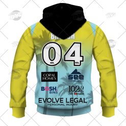 Alternative view of NRL Gold Coast Titans Custom Name Number 2022 Captains Run Tee Jersey Zip Up Hoodie