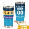 NRL Gold Coast Titans Custom Name Number 2022 Home Jersey Tumbler