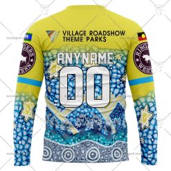Alternative view of NRL Gold Coast Titans Custom Name Number 2023 Indigenous Jersey Sweatshirt