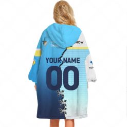 Alternative view of NRL Gold Coast Titans Custom Name Number 2023 Mix Jersey V2 Fleece Oodie