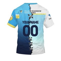 Alternative view of NRL Gold Coast Titans Custom Name Number 2023 Mix Jersey V2 T-Shirt