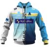 NRL Gold Coast Titans Custom Name Number 2023 Mix Jersey V2 Zip Up Hoodie