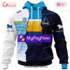 NRL Gold Coast Titans Custom Name Number 2023 Mix Jersey Zip Up Hoodie