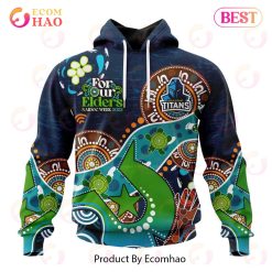 NRL Gold Coast Titans Custom Name Number Special Design NAIDOC Pullover Hoodie