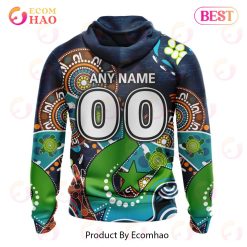 Alternative view of NRL Gold Coast Titans Custom Name Number Special Design NAIDOC Zip Up Hoodie