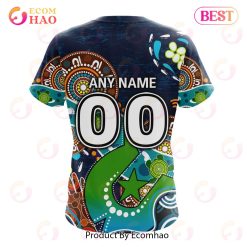 Alternative view of NRL Gold Coast Titans Custom Name Number Special Design NAIDOC T-Shirt