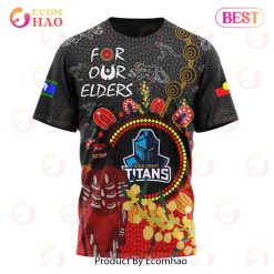 NRL Gold Coast Titans Custom Name Number Special Edition NAIDOC T-Shirt