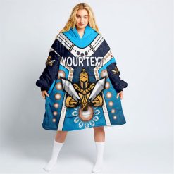 NRL Gold Coast Titans Custom Text Indigenous Fleece Oodie V6