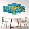 NRL Gold Coast Titans Superman 5 Panel Canvas