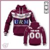 NRL Manly Warringah Sea Eagles Custom Name Number 2020 Home Jersey Pullover Hoodie