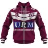 NRL Manly Warringah Sea Eagles Custom Name Number 2020 Home Jersey Zip Up Hoodie
