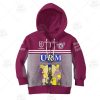 NRL Manly Warringah Sea Eagles Custom Name Number 2020 The Simpsons Halloween Jersey Kids Zip Up Hoodie