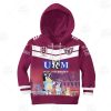NRL Manly Warringah Sea Eagles Custom Name Number 2020 x Bluey Jersey Kids Pullover Hoodie