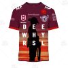 NRL Manly Warringah Sea Eagles Custom Name Number 2021 ANZAC Jersey T-Shirt