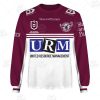 NRL Manly Warringah Sea Eagles Custom Name Number 2021 Away Jersey Sweatshirt
