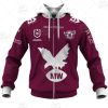 NRL Manly Warringah Sea Eagles Custom Name Number 2021 Heritage Jersey Zip Up Hoodie
