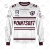 NRL Manly Warringah Sea Eagles Custom Name Number 2022 Away Jersey Sweatshirt