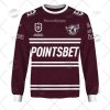 NRL Manly Warringah Sea Eagles Custom Name Number 2022 Home Jersey Sweatshirt
