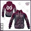 NRL Manly Warringah Sea Eagles Custom Name Number 2022 Indigenous Fishing Jersey Pullover Hoodie