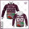 NRL Manly Warringah Sea Eagles Custom Name Number 2022 Indigenous Jersey Pullover Hoodie