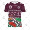 NRL Manly Warringah Sea Eagles Custom Name Number 2022 Indigenous Jersey T-Shirt