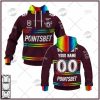 NRL Manly Warringah Sea Eagles Custom Name Number 2022 League Pride Jersey Pullover Hoodie