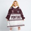 NRL Manly Warringah Sea Eagles Custom Name Number 2023 Alternate Jersey Fleece Oodie