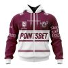 NRL Manly Warringah Sea Eagles Custom Name Number 2023 Alternate Jersey Zip Up Hoodie