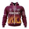 NRL Manly Warringah Sea Eagles Custom Name Number 2023 ANZAC Day Jersey Zip Up Hoodie