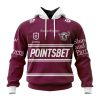 NRL Manly Warringah Sea Eagles Custom Name Number 2023 Home Jersey Pullover Hoodie