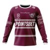 NRL Manly Warringah Sea Eagles Custom Name Number 2023 Home Jersey Sweatshirt