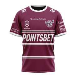 NRL Manly Warringah Sea Eagles Custom Name Number 2023 Home Jersey T-Shirt