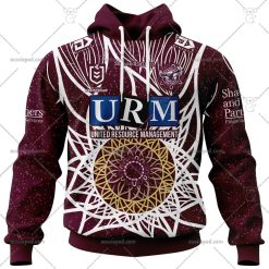 NRL Manly Warringah Sea Eagles Custom Name Number 2023 Indigenous Jersey Pullover Hoodie