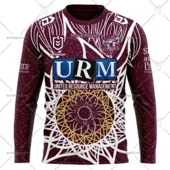 NRL Manly Warringah Sea Eagles Custom Name Number 2023 Indigenous Jersey Sweatshirt