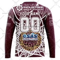 Alternative view of NRL Manly Warringah Sea Eagles Custom Name Number 2023 Indigenous Jersey Sweatshirt