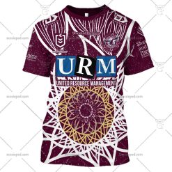 NRL Manly Warringah Sea Eagles Custom Name Number 2023 Indigenous Jersey T-Shirt
